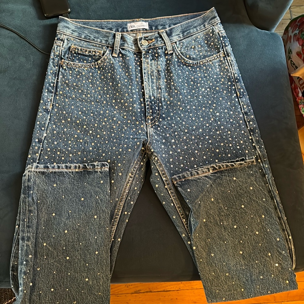Zara sparkly jeans!